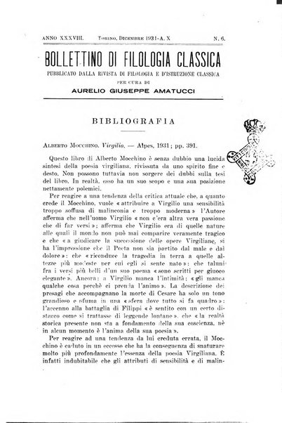 Bollettino di filologia classica