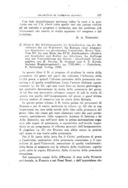 Bollettino di filologia classica