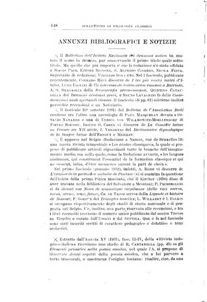 Bollettino di filologia classica