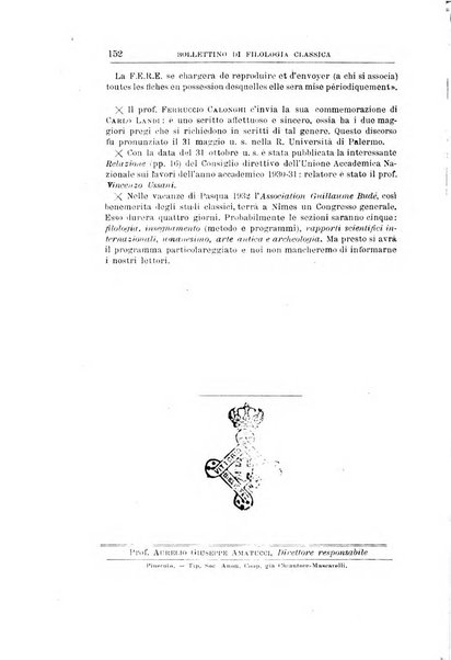 Bollettino di filologia classica