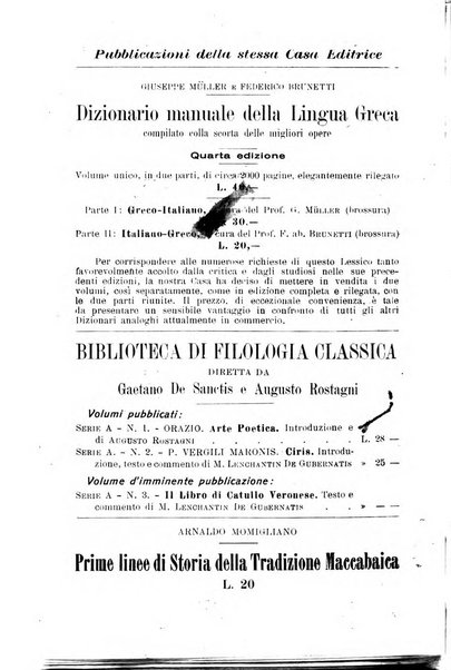 Bollettino di filologia classica