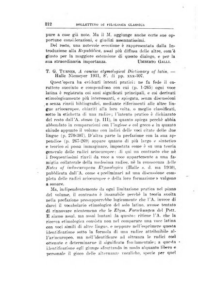 Bollettino di filologia classica