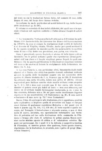 Bollettino di filologia classica