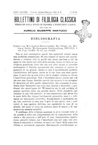 Bollettino di filologia classica