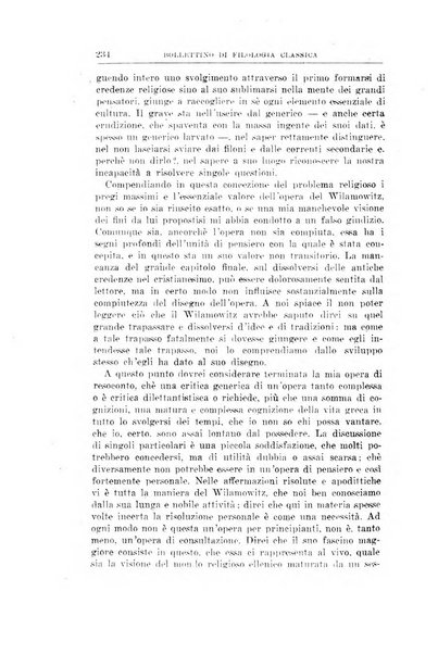 Bollettino di filologia classica