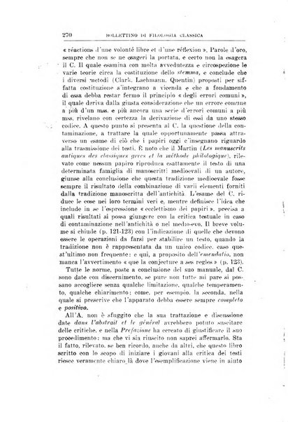 Bollettino di filologia classica