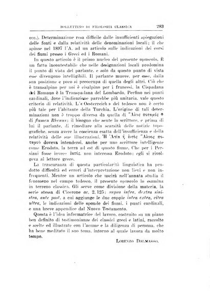 Bollettino di filologia classica