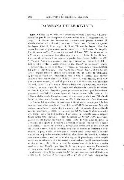 Bollettino di filologia classica