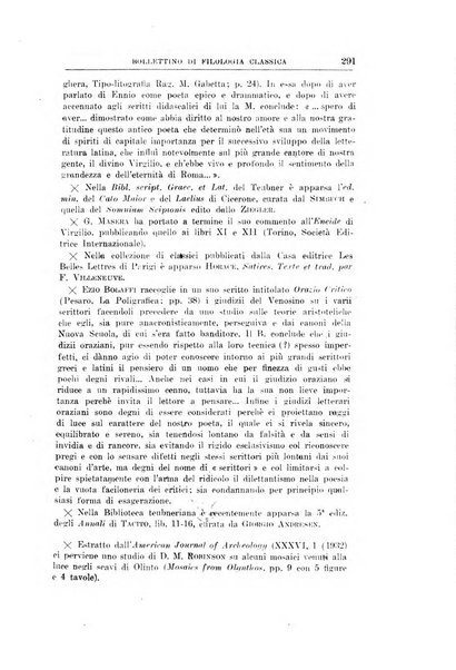 Bollettino di filologia classica