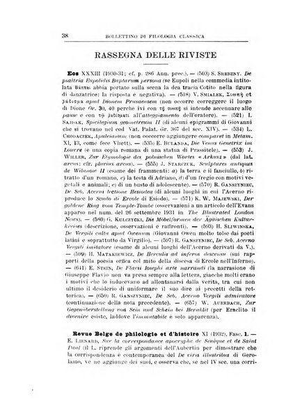 Bollettino di filologia classica