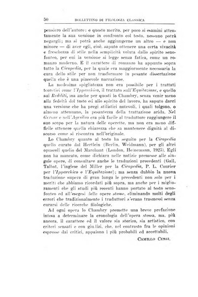 Bollettino di filologia classica