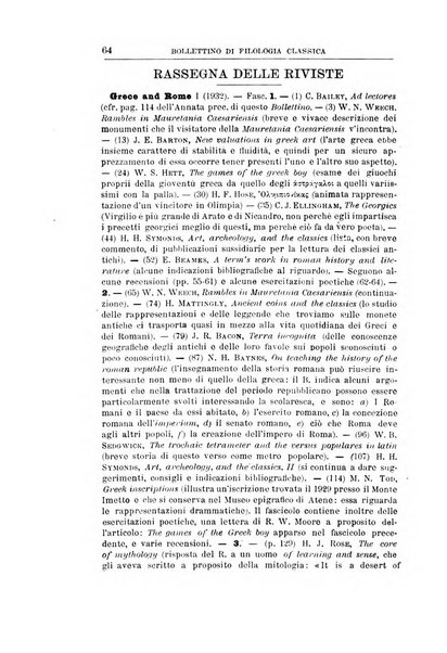 Bollettino di filologia classica