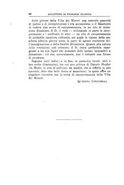 Bollettino di filologia classica