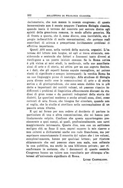 Bollettino di filologia classica