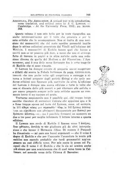 Bollettino di filologia classica