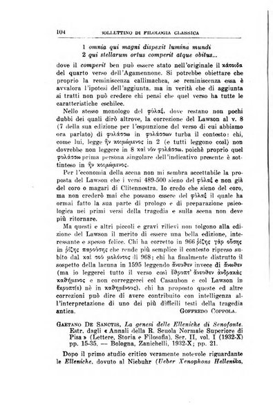 Bollettino di filologia classica