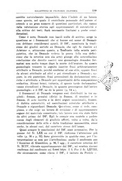 Bollettino di filologia classica