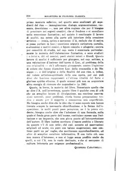 Bollettino di filologia classica