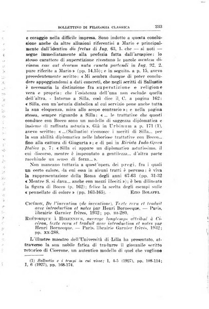 Bollettino di filologia classica