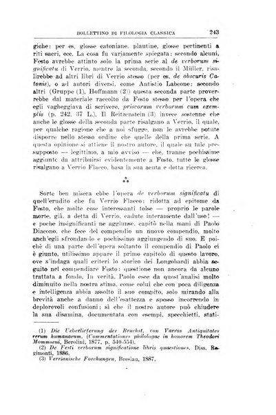 Bollettino di filologia classica