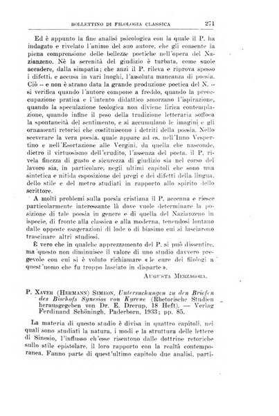 Bollettino di filologia classica