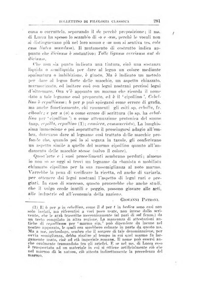 Bollettino di filologia classica