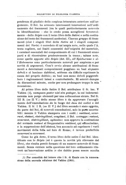 Bollettino di filologia classica