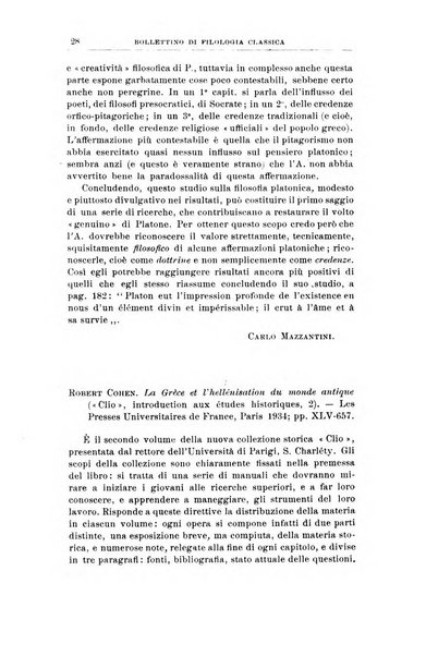 Bollettino di filologia classica