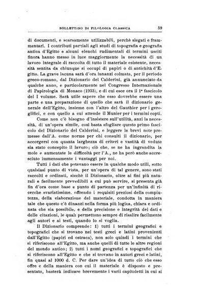 Bollettino di filologia classica