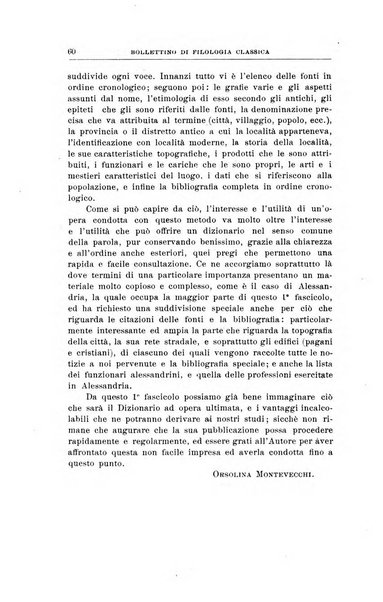 Bollettino di filologia classica