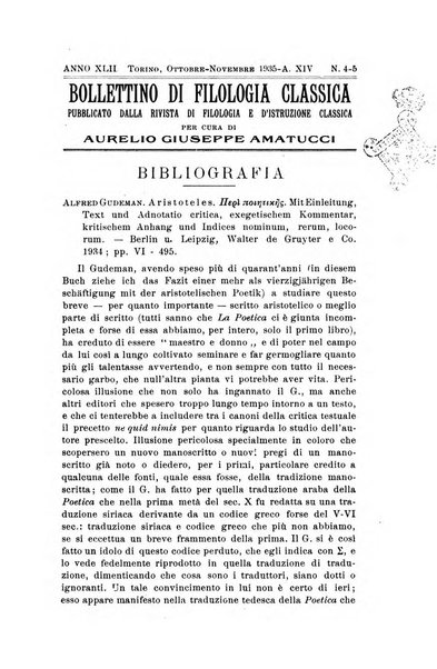 Bollettino di filologia classica