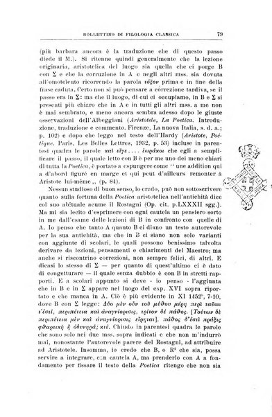 Bollettino di filologia classica