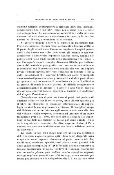 Bollettino di filologia classica