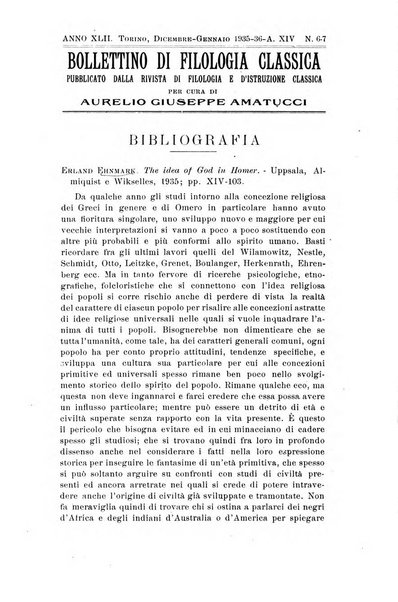 Bollettino di filologia classica