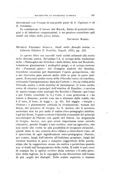 Bollettino di filologia classica