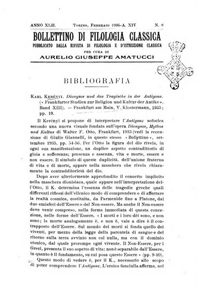 Bollettino di filologia classica