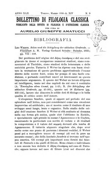 Bollettino di filologia classica