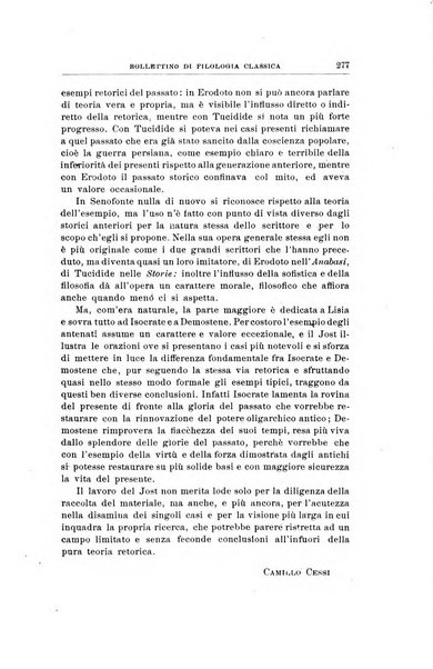 Bollettino di filologia classica