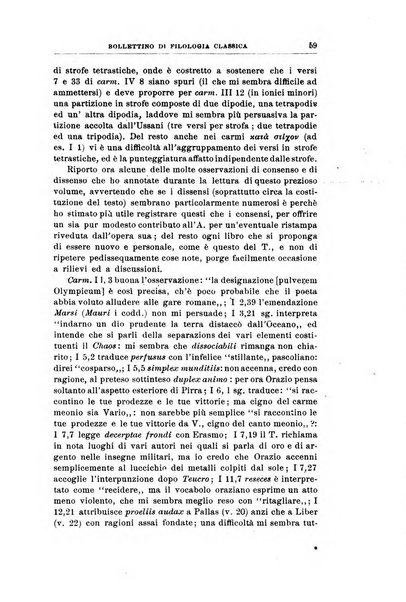 Bollettino di filologia classica