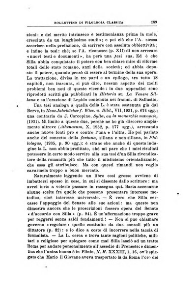 Bollettino di filologia classica