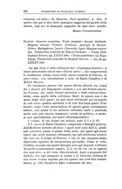 Bollettino di filologia classica