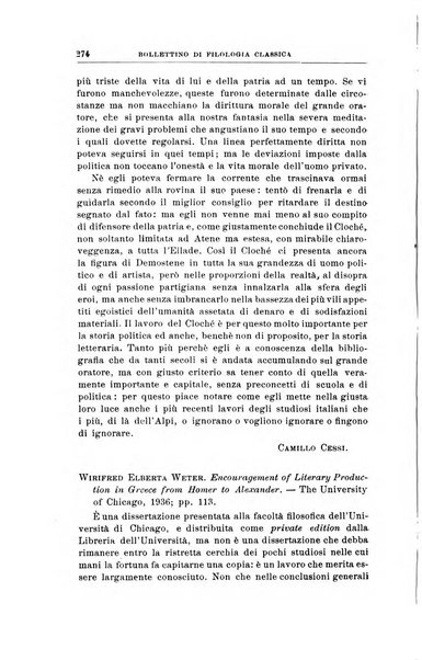 Bollettino di filologia classica