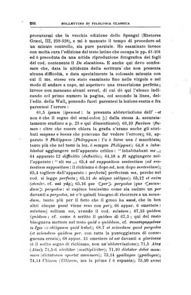 Bollettino di filologia classica