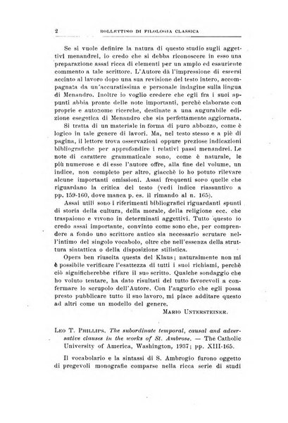 Bollettino di filologia classica