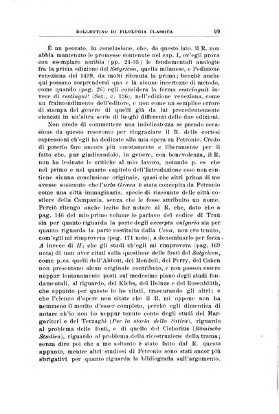 Bollettino di filologia classica