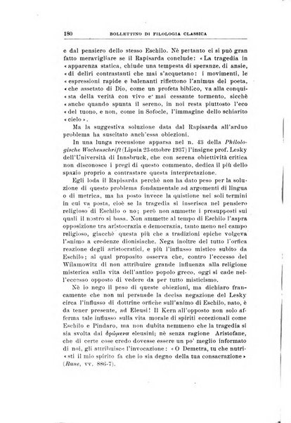 Bollettino di filologia classica