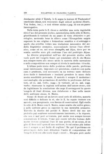 Bollettino di filologia classica