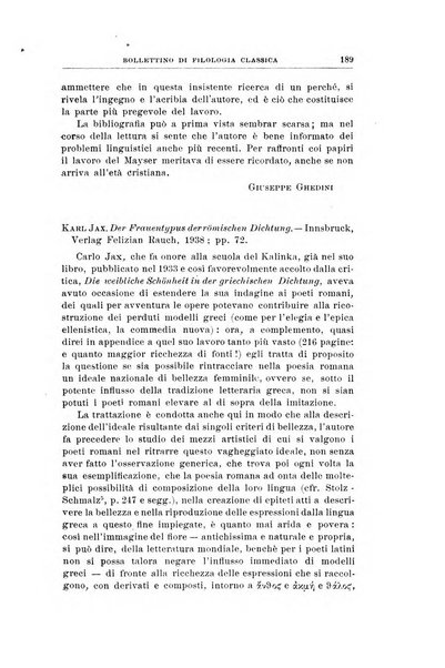 Bollettino di filologia classica