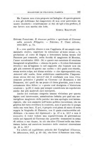 Bollettino di filologia classica