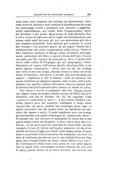 Bollettino di filologia classica